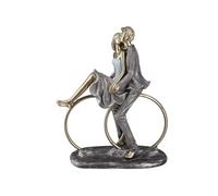 GILDE Figura de poli pareja en anillos H 24 cm