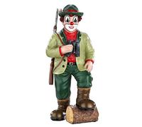 GILDE Figura Decorativa de Payaso en el acecho de Resina, 15 cm de Alto, Multicolor