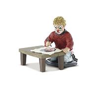 GILDE Figura Decorativa de Payaso, Resina, Multicolor, Altura 10 cm