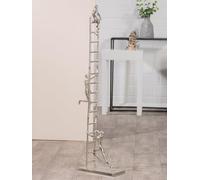 GILDE Figura Decorativa Grande XXL - Figura Decorativa de Aluminio Color Plata - Decoración Salón Regalo cumpleaños Altura 114 cm