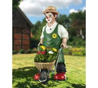 GILDE Figura Decorativa para jardín de Payaso de Resina, para jardín, Coleccionable, Multicolor, 16 cm de Alto, 6 cm de Ancho, 11 cm de Profundidad