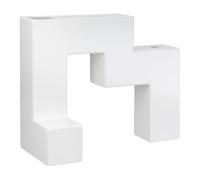 GILDE Florero de cerámica con Forma geométrica, Color Blanco Mate, 23 x 28 cm