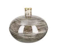 GILDE Florero de Metal Decorativo para salón Regalo para Mujer cumpleaños día de la Madre Color marrón Dorado Altura 26 cm