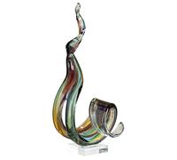 GILDE GLAS art Escultura Marea - Objeto Decorativo Hecho a Mano de Cristal H 38 cm