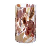 GILDE GLAS art Jarrón Decorativo para Flores, jarrón de Cristal de Color, decoración para salón, Regalo para Mujeres, Altura 24 cm, marrón y Rojo