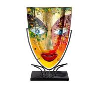 GILDE GlasArt 39874 - Jarrón Decorativo (Cristal, 47 cm de Altura, 47 cm), Multicolor