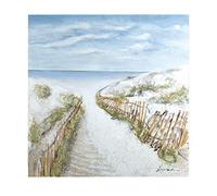 GILDE Imagen XL - Camino de dunas - Idilio - Pintura pintada a mano en 3D - 100 x 100 cm