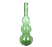 GILDE Jarrón de Cristal Balleros - Forma abombada - Verde - Altura 100 cm x diámetro 33 cm - Jarrón Decorativo