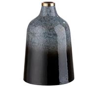 GILDE Jarrón Decorativo cónico de Metal - Decoración salón Regalo para Mujeres - Colores: Gris y Negro, Altura 25 cm