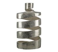 GILDE Jarrón Decorativo Grande XL - Aluminio - para Ramas de Flores secas - Decoración navideña de Invierno Plateada - Color: Plata Altura 35,5 cm