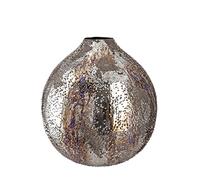 GILDE Jarrón para Flores de Metal, decoración para salón, Regalo para Mujeres, cumpleaños, día de la Madre, Color: marrón metálico, Altura 28 cm