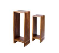 GILDE Juego de 2 columnas Decorativas Cali de Madera, rectangulares, Color Natural, Altura 86 cm x Ancho 34 cm