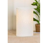 GILDE Lámpara de mesa de porcelana blanca, altura de 20 cm, diámetro de 12 cm, lámpara de iluminación, decoración para el hogar, decoración de primavera