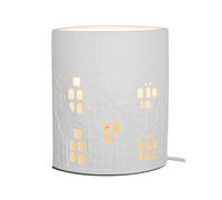 GILDE Lámpara de mesa de porcelana, diseño de casa, altura de 20 cm, decoración para el hogar, idea de regalo