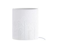 GILDE Lámpara de mesa de porcelana, diseño de flores, altura de 20,5 cm, lámpara decorativa para mesita de noche, accesorio para el hogar, iluminación de primavera