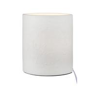 GILDE Lámpara de mesa La forma más bella de porcelana blanca Altura 20,5 cm Iluminación Decoración Decoración Hogar Lámpara - Regalo Boda