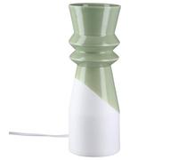 GILDE Lámpara de mesa Patos de porcelana, color verde mate, altura 32 cm x diámetro 12 cm, lámpara decorativa, sin bombilla