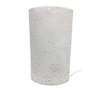 GILDE Lámpara flor - de porcelana con patrón de agujeros en aspecto espinoso H 28 cm