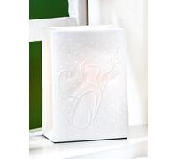 GILDE Love Cat - Lámpara de mesa (porcelana, 18 cm), diseño de gatos, color blanco