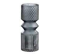 GILDE Pintu 40494 - Jarrón de Cristal, Color Gris