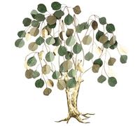 GILDE Relieve de pared de roble dorado, metal, diseño de árbol, altura 80 cm x ancho 72 cm, color dorado y verde