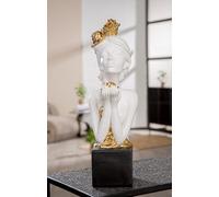 GILDE Rosas Love - Escultura de Resina (42 cm), diseño de Rosas, Color Blanco