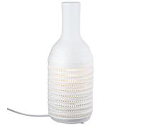 GILDE Sacoma - Lámpara de mesa (porcelana, 31 x 12 cm, sin bombilla), color blanco mate