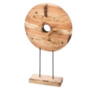 GILDE Taxón en relieve de madera, redondo, 75 cm de alto x 44 cm de ancho, objeto decorativo redondo