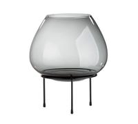 GILDE Vitu - Portavelas (Cristal, 38 x 32 cm), Color Negro