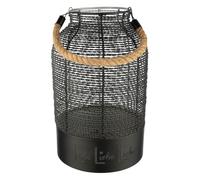 GILDE Vive Love Lache - Portavelas (Hierro, 33 x 20 cm, con asa), Color Negro Mate