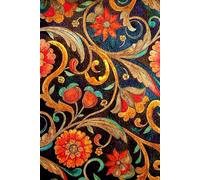 Gilded Floral Journal with Golden Foil: Elegant Flower Design Notebook for Women and Girls, 6x9 inches, 120 Pages