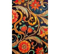 Gilded Floral Journal with Golden Foil: Elegant Flower Design Notebook for Women and Girls, 6x9 inches, 120 Pages