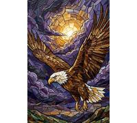 Gilded Talon: Mosaic Raptor Paperback Writing Journal: 120 Lined Pages - Stained-Glass Predator Art for Intentional Reflection, Creativity & Daily Note-Taking