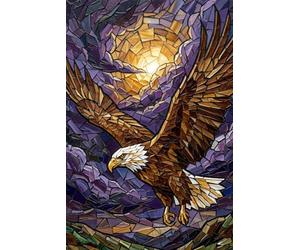Gilded Talon: Mosaic Raptor Paperback Writing Journal: 120 Lined Pages - Stained-Glass Predator Art for Intentional Reflection, Creativity & Daily Note-Taking