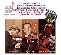 Gilels - Piano Trios by Haydn, Mozart, Beethovan, Tchaikovsky, Shostakovich, Schumann, Saint-Saens, Borodin - Piano Quartet by Faure - Horn Trio by Brahms