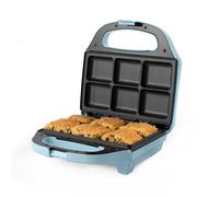 Giles & Posner máquina de pasteles - Brownies, Flapjacks, Placas Antiadherentes, Fácil de Limpiar, Compacta, Repostería para Niños, Control Automático de Temperatura, 750W, Azul Pastel