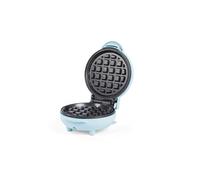 Giles & Posner Mini Waffle Maker - Gofrera antiadherente sin PFAS, gofres belgas y americanos, postres dulces/salados, compacta, placa de cocción de 11,5 cm, azul mate