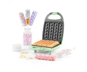 Giles & Posner Stick Waffle Maker - Belgian Waffle Maker con placas antiadherentes para fácil limpieza, pies antideslizantes, tiempo de precalentamiento de 3 minutos, luces indicadoras de encendido