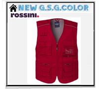 Gilet Hombre Florida HH298 Rossini Estivo Con Bolsillos Escote En V Y Cremallera