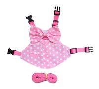 Gilet Pour Lapin | Tenue Réglable Pour Animal - Harnais Anti-fuite Pour Petit Chat Avec Cordon De Traction Nœud Décoratif | Pour Lapin, Furet, Écureuil, Exté-