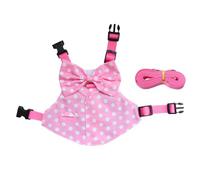 Gilet Pour Lapin | Tenue Réglable Pour Animal - Harnais Anti-fuite Pour Petit Chat Avec Cordon De Traction Nœud Décoratif | Pour Lapin, Furet, Écureuil, Exté-