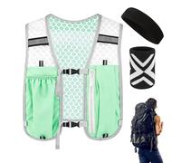 Gilet Riflettente Da Corsa,Attrezzatura Sportiva Regolabile Design Ergonomico con Fascia E Polsino | Gilet Da Corsa Ad Alta Visibilità - per Uomo, Donna, Outdoor, Trail, Training, Fitness E Camminata
