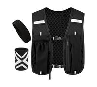 Gilet Riflettente Da Corsa,Attrezzatura Sportiva Regolabile Design Ergonomico con Fascia E Polsino | Gilet Da Corsa Ad Alta Visibilità - per Uomo, Donna, Outdoor, Trail, Training, Fitness E Camminata