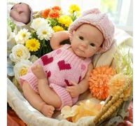 Gileutay 33cm Muñecas Silicona Cuerpo Entero Niña Bebé Reborn Boca Abierta Realistas Muñecos Recién Nacidos Que Parecen Bebés De La Vida Real