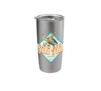 Gili Air Lombok Isla Retro Indonesia Recuerdo de tortuga Vaso térmico de acero inoxidable de doble pared