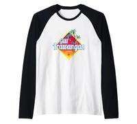 Gili Trawangan Lombok Isla Retro Indonesia Recuerdo Vintage Camiseta Manga Raglan