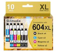 GILIMEDIA 604XL Ink Cartridge Compatible with Epson 604XL 604 XL for Epson XP 2200 for XP 3200 for Expression Home XP-4200 XP-2205 XP-4205 Workforce WF-2930 (4 Black, 2 Cyan, 2 Magenta, 2 Yellow)