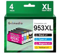 GILIMEDIA Compatible 953 XL Multipack para HP 953XL 953 Cartuchos de Impresora para HP Officejet Pro 8730 7740 7720 8710 8720 8210 7730 8715 8725 8218 8740(1x Negro,1x Cian,1x Magenta,1x Amarillo)