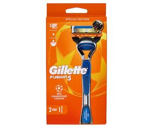 Gillette - Afeitadora para hombre Fusion5, mango y 2 cartuchos de 5 hojas, hoja de precisión para zonas difíciles, cinta lubricante para un deslizamiento fluido en la cara, 1 recarga por 20 afeitados