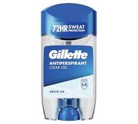 Gillette Arctic Ice Antitranspirant Clear Gel Stick para hombres 70 ml, 72 horas de protección contra el sudor, 5 x protección activa, antimanchas blancas